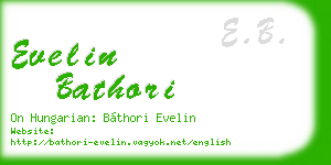 evelin bathori business card